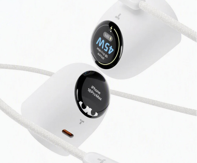 Умное зарядное устройство TORRAS FlashEye-Dot Smart Display Charger (Version - iPhone 18 Edition)